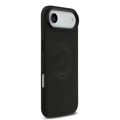 Apple iPhone 17 Air Kılıf Mercedes Benz Orjinal Lisanslı M-safe Şarj Özellikli Hakiki Deri Nostaljik Yıldız Dizayn Kapak