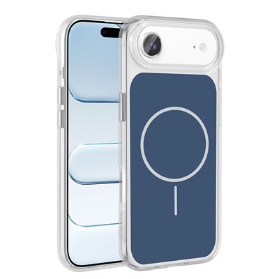 Apple iPhone 17 Air Kılıf  Metal Buton Tasarımlı Zore İkonik Sert Silikon Kapak