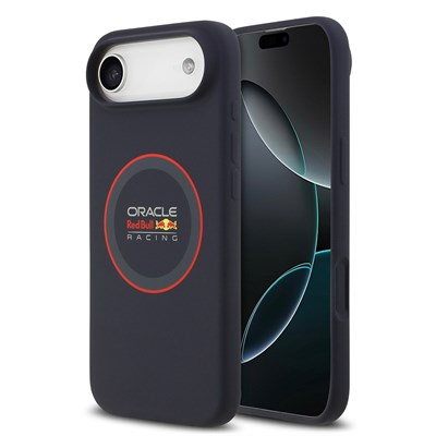 Apple iPhone 17 Air Kılıf Redbull Orjinal Lisanslı M-safe Şarj Özellikli Kırmızı Halka ve Logo Silikon Kapak
