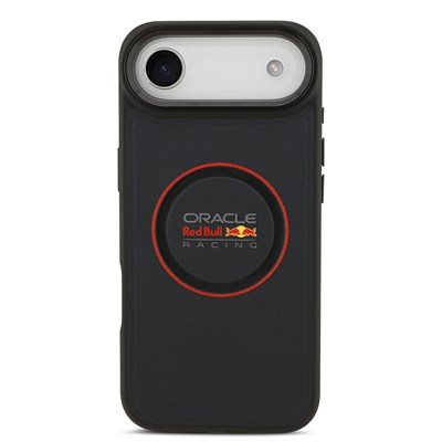 Apple iPhone 17 Air Kılıf Redbull Orjinal Lisanslı M-safe Şarj Özellikli Kırmızı Halka ve Logo Kabartmalı PU Deri Kapak