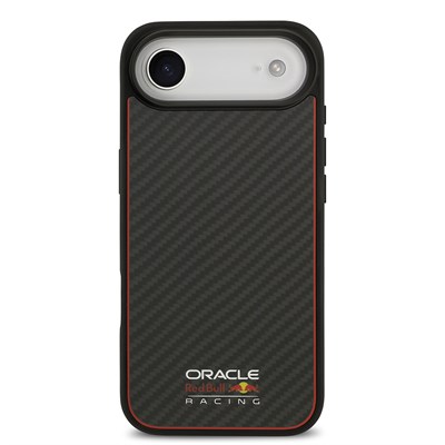 Apple iPhone 17 Air Kılıf Redbull Orjinal Lisanslı M-safe Şarj Özellikli Karbon Fiber Parlayan Logolu Kevlar Kapak
