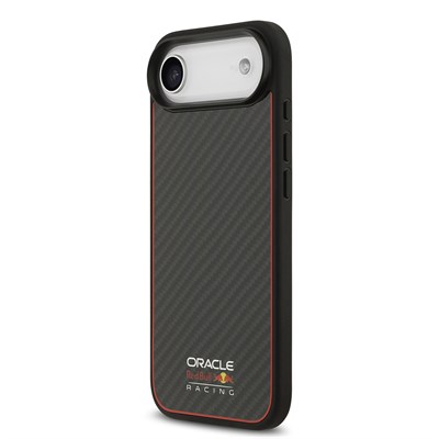 Apple iPhone 17 Air Kılıf Redbull Orjinal Lisanslı M-safe Şarj Özellikli Karbon Fiber Parlayan Logolu Kevlar Kapak