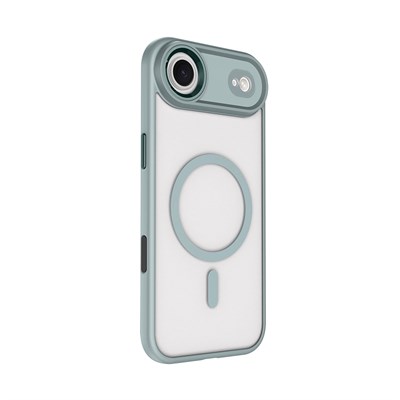 Apple iPhone 17 Air Kılıf Wireless Şarj Özellikli Zore Krom M-safe Silikon Kapak