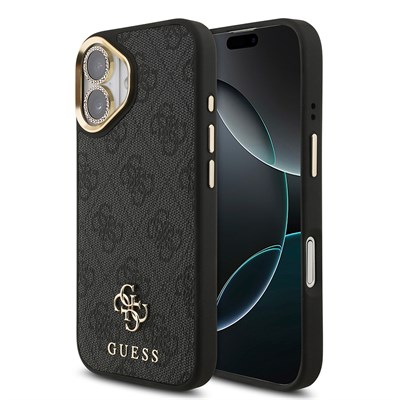 Apple iPhone 17 Guess Orjinal Lisanslı 4G ve Yazı Logolu Kılıf + Ekran Koruyucu + Lens Koruyucu 3in1 Aksesuar Seti