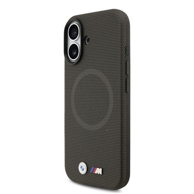 Apple iPhone 17 Kılıf BMW Orjinal Lisanslı M-safe Şarj Özellikli Metal Logolu Delikli M Dizayn Deri Kapak