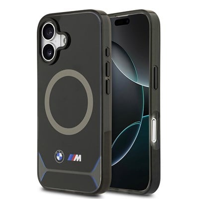 Apple iPhone 17 Kılıf BMW Orjinal Lisanslı M-safe Şarj Özellikli Metal Buton Tasarımlı IML Baskılı M Dizayn Kapak