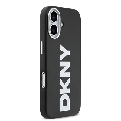 Apple iPhone 17 Kılıf DKNY Orjinal Lisanslı M-safe Şarj Özellikli PU Büyük Dikey Logolu Kapak