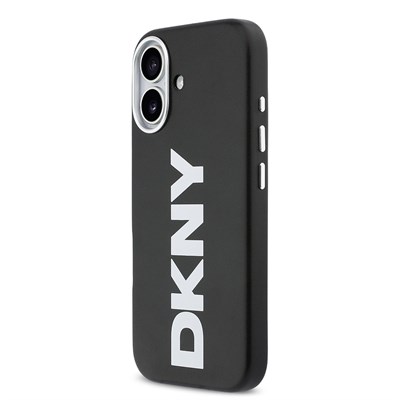 Apple iPhone 17 Kılıf DKNY Orjinal Lisanslı M-safe Şarj Özellikli PU Büyük Dikey Logolu Kapak