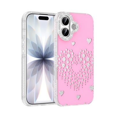 Apple iPhone 17 Kılıf Damla Taşlı Zore Rivas Sert PC Kapak