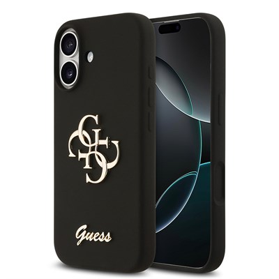 Apple iPhone 17 Kılıf Guess Orjinal Lisanslı Grained Yazı Logolu Kapak