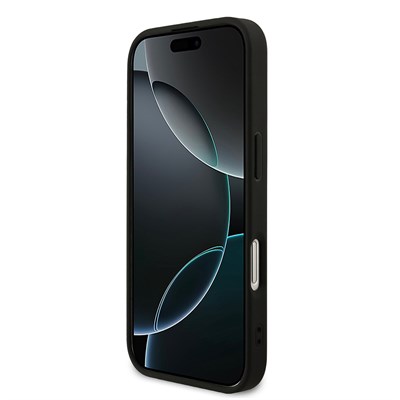 Apple iPhone 17 Kılıf Guess Orjinal Lisanslı M-safe Şarj Özellikli Yazı Logolu PU Deri Kapak