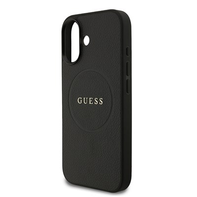 Apple iPhone 17 Kılıf Guess Orjinal Lisanslı M-safe Şarj Özellikli Yazı Logolu PU Deri Kapak