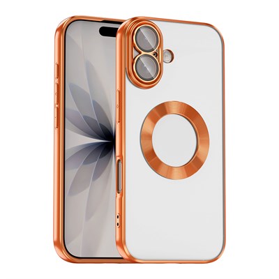 Apple iPhone 17 Kılıf Kamera Korumalı Logo Gösteren Zore Omega Kapak