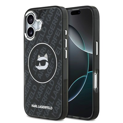 Apple iPhone 17 Kılıf Karl Lagerfeld Orjinal Lisanslı IML Baskılı Choupette Heads Kapak