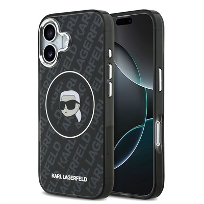 Apple iPhone 17 Kılıf Karl Lagerfeld Orjinal Lisanslı IML Baskılı KL Heads Kapak