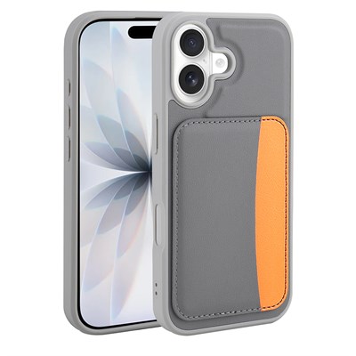 Apple iPhone 17 Kılıf Kartlıklı Zore X-Kart Silikon Kapak