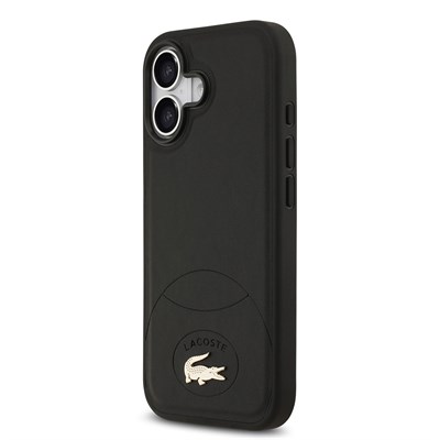 Apple iPhone 17 Kılıf Lacoste Orjinal Lisanslı M-safe Şarj Özellikli PU Deri Tasarımlı Metal Logolu Kapak