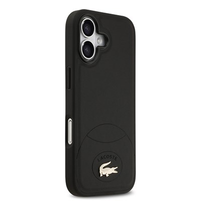 Apple iPhone 17 Kılıf Lacoste Orjinal Lisanslı M-safe Şarj Özellikli PU Deri Tasarımlı Metal Logolu Kapak