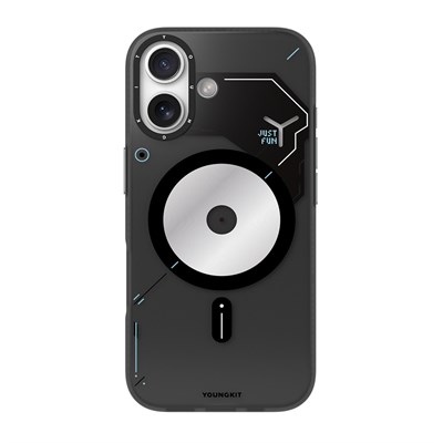 Apple iPhone 17 Kılıf M-safe Şarj Özellikli Disk Desenli Youngkit Disc Battle Kapak