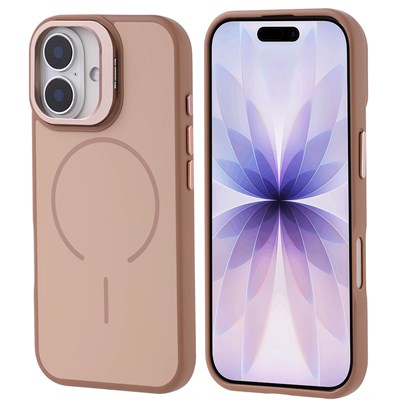 Apple iPhone 17 Kılıf M-safe Şarj Özellikli Kamera Standlı Zore Notron Kapak