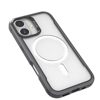 Apple iPhone 17 Kılıf M-safe Şarj Özellikli Airbagli Raptic Shield Serisi Şeffaf Arka Yüzey Kapak