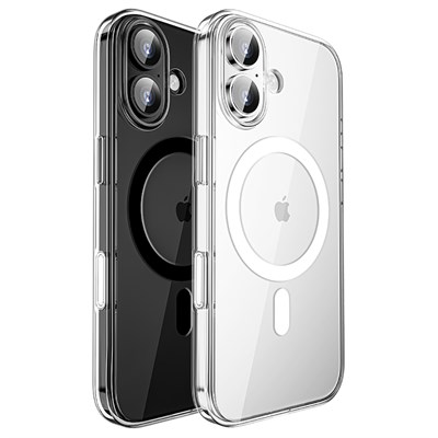 Apple iPhone 17 Kılıf M-safe Şarj Özellikli Transparan Sert PC Wlons Pita Kapak