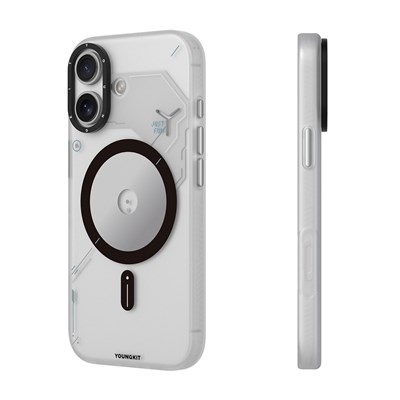Apple iPhone 17 Kılıf M-safe Şarj Özellikli Disk Desenli Youngkit Disc Battle Kapak