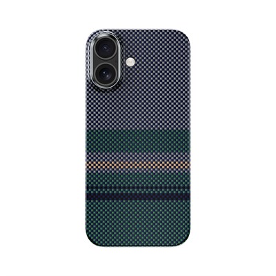 Apple iPhone 17 Kılıf M-safe Şarj Özellikli Karbon Fiber Tasarımlı Benks Aurora ArmorAir Kevlar Kapak