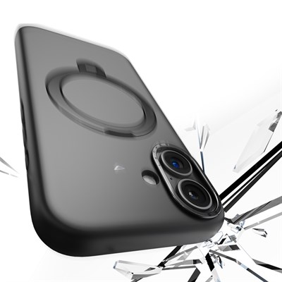 Apple iPhone 17 Kılıf M-safe Şarj Özellikli Metal Standlı Sıvı Silikon Lenyes CK223 Kapak