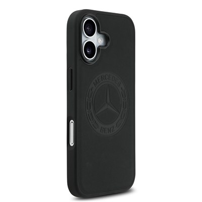 Apple iPhone 17 Kılıf Mercedes Benz Orjinal Lisanslı M-safe Şarj Özellikli Hakiki Deri Nostaljik Yıldız Dizayn Kapak