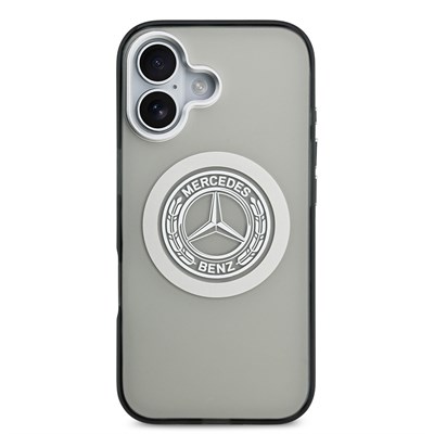 Apple iPhone 17 Kılıf Mercedes Benz Orjinal Lisanslı M-safe Şarj Özellikli Çift Katmanlı PC Nostaljik Yıldız Dizayn Kapak