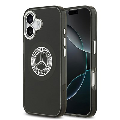 Apple iPhone 17 Kılıf Mercedes Benz Orjinal Lisanslı M-safe Şarj Özellikli Çift Katmanlı PC Nostaljik Yıldız Dizayn Kapak