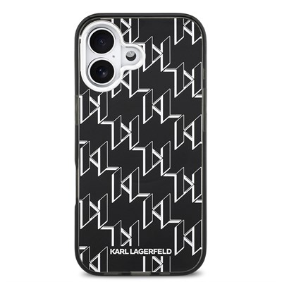 Apple iPhone 17 Kılıf Orjinal Lisanslı M-safe Şarj Özellikli Karl Lagerfeld IML Baskılı Monogram Dizayn Kapak