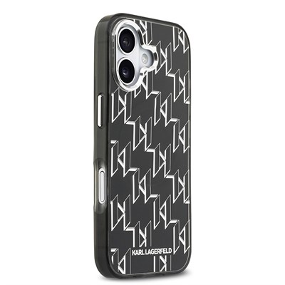 Apple iPhone 17 Kılıf Orjinal Lisanslı M-safe Şarj Özellikli Karl Lagerfeld IML Baskılı Monogram Dizayn Kapak