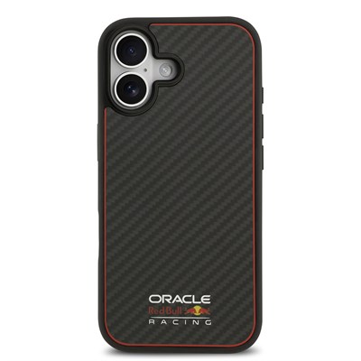 Apple iPhone 17 Kılıf Redbull Orjinal Lisanslı M-safe Şarj Özellikli Karbon Fiber Parlayan Logolu Kevlar Kapak