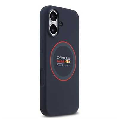 Apple iPhone 17 Kılıf Redbull Orjinal Lisanslı M-safe Şarj Özellikli Kırmızı Halka ve Logo Silikon Kapak