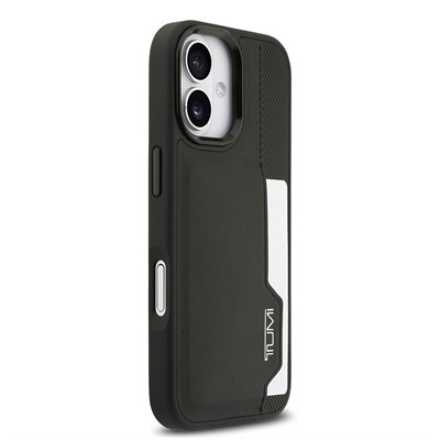 Apple iPhone 17 Kılıf TUMI Orjinal Lisanslı Deri Dikey Kartlıklı Kapak