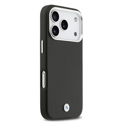 Apple iPhone 17 Pro Kılıf BMW Orjinal Lisanslı M-safe Şarj Özellikli Metal Logolu Tam Kaplama Deri Kapak