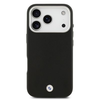Apple iPhone 17 Pro Kılıf BMW Orjinal Lisanslı M-safe Şarj Özellikli Metal Logolu Tam Kaplama Deri Kapak