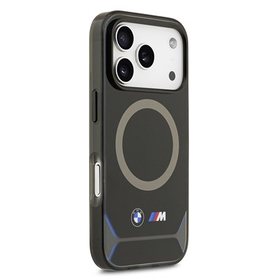 Apple iPhone 17 Pro Kılıf BMW Orjinal Lisanslı M-safe Şarj Özellikli Metal Buton Tasarımlı IML Baskılı M Dizayn Kapak