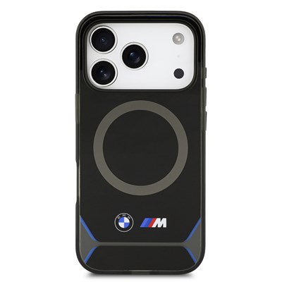 Apple iPhone 17 Pro Kılıf BMW Orjinal Lisanslı M-safe Şarj Özellikli Metal Buton Tasarımlı IML Baskılı M Dizayn Kapak