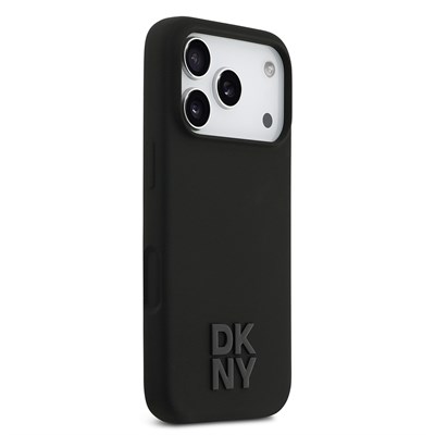 Apple iPhone 17 Pro Kılıf DKNY Orjinal Lisanslı M-safe Şarj Özellikli Metal Logolu Silikon Kapak