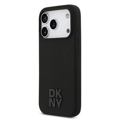 Apple iPhone 17 Pro Kılıf DKNY Orjinal Lisanslı M-safe Şarj Özellikli Metal Logolu Silikon Kapak