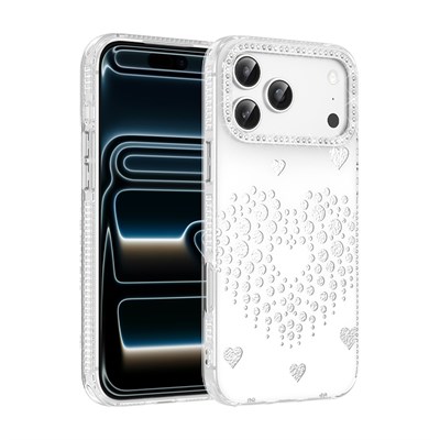 Apple iPhone 17 Pro Kılıf Damla Taşlı Zore Rivas Sert PC Kapak