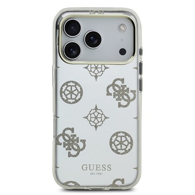 Apple iPhone 17 Pro Kılıf Guess Orjinal Lisanslı Metal Kamera Çerçeveli Simli Aynalı Kapak