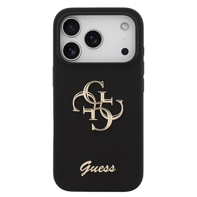 Apple iPhone 17 Pro Kılıf Guess Orjinal Lisanslı Grained Yazı Logolu Kapak