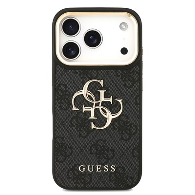 Apple iPhone 17 Pro Kılıf Guess Orjinal Lisanslı 4G Büyük Metal Logolu Kalın Askılı Kapak