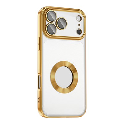 Apple iPhone 17 Pro Kılıf Kamera Korumalı Logo Gösteren Zore Omega Kapak
