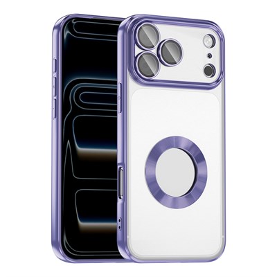 Apple iPhone 17 Pro Kılıf Kamera Korumalı Logo Gösteren Zore Omega Kapak