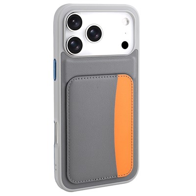 Apple iPhone 17 Pro Kılıf Kartlıklı Zore X-Kart Silikon Kapak